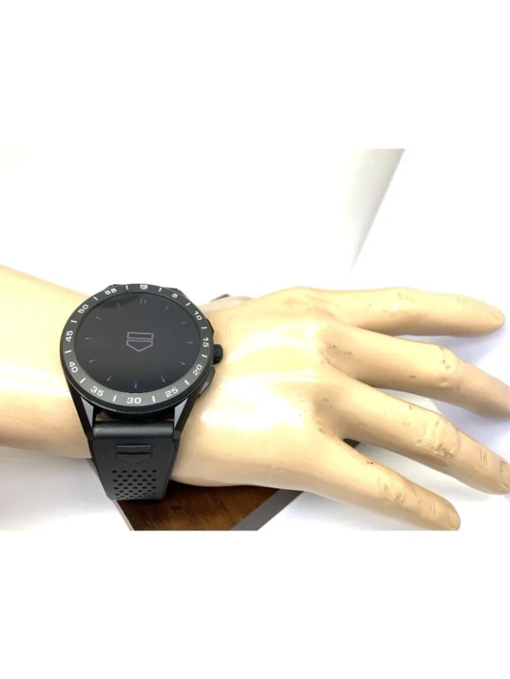 Tag Heuer Black Smartwatch with Black Rubber Strap